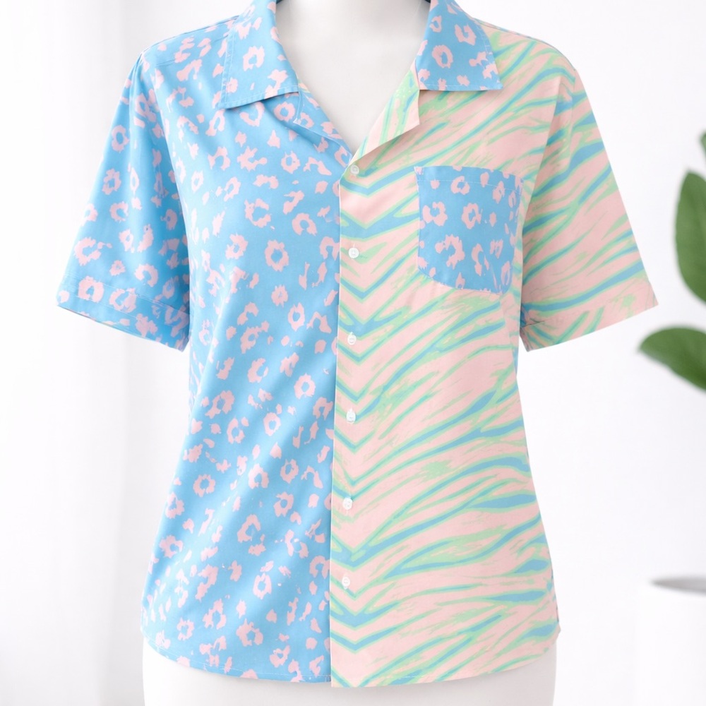 Colorful Patterned Short Sleeve Shirt